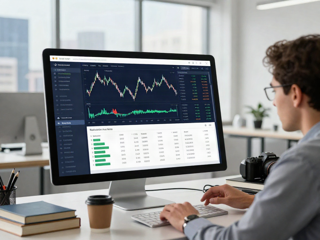 Essor Invexaro : Interface moderne de trading automatisé avec utilisateur concentré